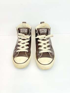 Converse Chuck Taylor All Star Street Mid 'Pinecone' Brown Leather Sneakers 6.5